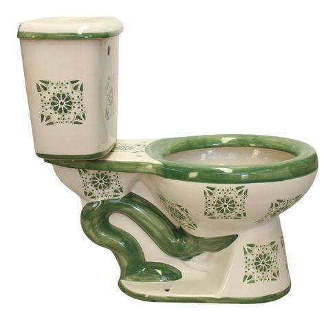 "AVAILABLE IN ELONGATED AND COMFORT HEIGHT SIZE All flushing Mechanism with flush handle and installation hardware is included  100% hand painted before is fired, so the paint will never fade, it is a true ceramic piece of Art. We can customize any design and/or colors: Own a unique Hand Painted Mexican Talavera Toilet made by the Artisan's dedicated work and passion. Forget about the boring plain colored toilets and bring a lively piece of Art to your bathroom that will amaze your guest. Made in compliance with the American Plumbing Standards (ASME), you won't have problems with installation or parts. See our Specs Picture for more details Toilet includes: 1 Toilet Bowl 1 Toilet Tank 1 Toilet Tank Cover Optional: Pedestal Sink extra $399 Optional: Toilet seat extra $229 Optional Sinks: Ov Hand Painted Toilet, Cool Toilet Seats, Cute House Things, Cool House Interior, Unique Toilets, Mexican Toilet, Funky Toilet, Weird Toilets, Mexican Style Bathroom