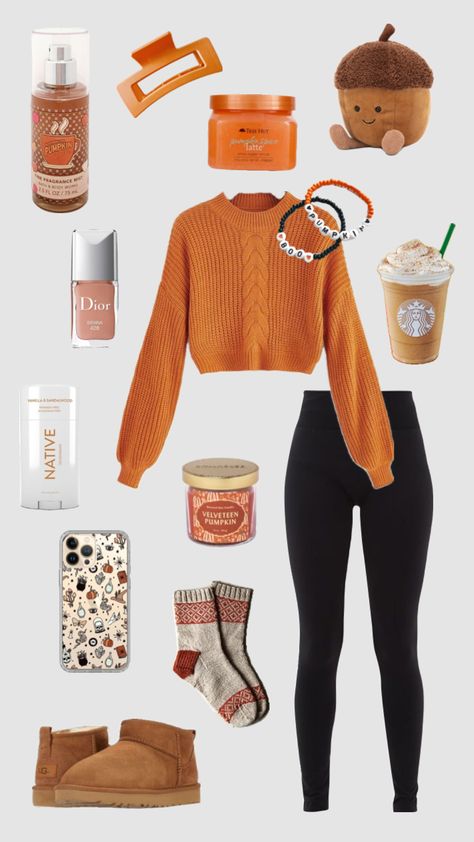 October Outfits, Preppy Fall Outfits, Fall Beauty, Preppy Fall, Fall Fit, Casual Preppy Outfits, Halloween Orange, Trendy Outfits For Teens, Cute Lazy Day Outfits