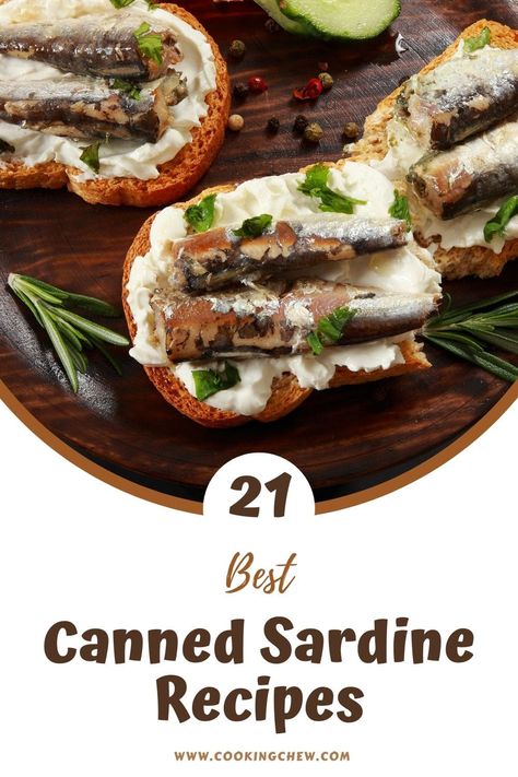 Sardine Pizza, How To Eat Sardines, Sardine Recipes Canned, Canned Fish Recipes, Sill Recept, Canned Recipes, Hearty Sandwiches, Canned Sardines, Zesty Salad