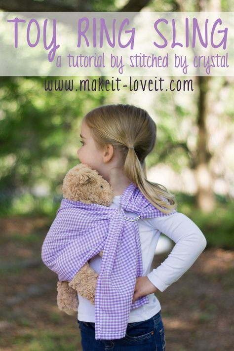 Doll Ring Sling Carrier Tutorial | via Make It and Love It Baby Doll Carrier Pattern, Doll Carrier Pattern, Diy Pouch No Zipper, Toy Ring, Baby Doll Carrier, Carrier Pattern, Sling Carrier, Doll Carrier, Baby Doll Accessories