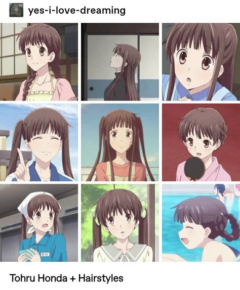 Fruits Basket Hairstyle, Honda Tohru Hairstyle, Tohru Honda Hair, Tohru Hairstyles, Tohru Honda Inspired Outfits, Tohru Honda Hairstyles, Shojo Girl Hairstyle, Tohru Honda Outfit Ideas, Shoujo Girl Hairstyle