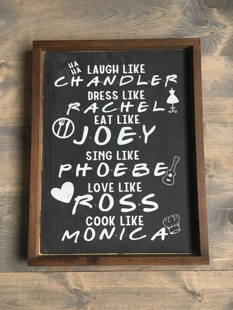 Friends Tv Series, Friends Sign, I Love My Friends, Friends Party, Tv Quotes, All Friends, Friends Show, Chalkboard Signs, Friends Tv Show