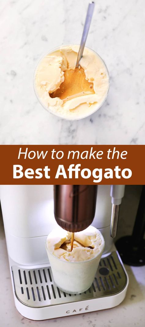 How to Make an Affogato - A Beautiful Mess Homemade Whipped Cream Easy, Easy Homemade Whipped Cream, Affogato Recipe, Affogato Coffee, Italian Desserts Traditional, Espresso Recipes, Cooking The Perfect Steak, Recipes With Whipping Cream, Italian Dessert