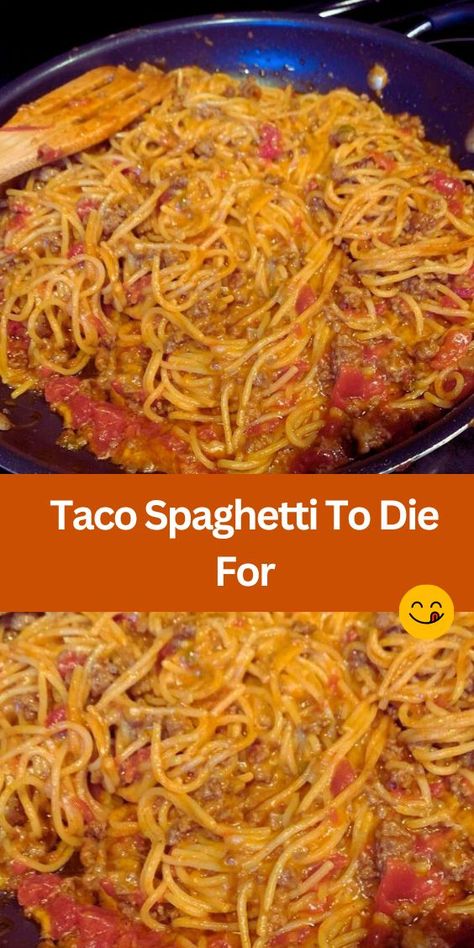 Taco Hamburger Meat Recipes, Speggetti Taco Recipe, Taco Spaghetti Ground Beef, Crockpot Taco Spaghetti, Taco Spaghetti To Die For, Taco Spaghetti Easy, Mexican Spaghetti Recipes, Spaghetti Taco, Taco Ground Beef