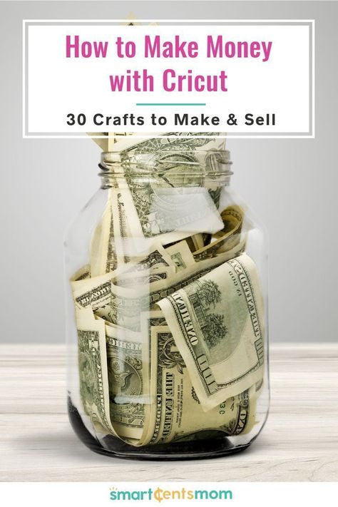 How to make money with Cricut, 30 crafts to make and sell today. | Smart Cents Mom #Cricut #makemoney Make Money With Cricut, Side Jobs To Make Money, Online Side Jobs, Mom Cricut, Earn Extra Money Online, Easy Ways To Make Money, Make Money At Home, Easy Money Online, Hobbies That Make Money