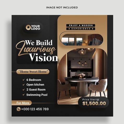 Luxury Ads Design, Luxury Banner Design, Luxury Social Media Post, Property Social Media, Luxury Real Estate Social Media Design, Luxury Real Estate Social Media, Property Ads Design Real Estates, Property Poster Design Real Estates, Real Estate Banner