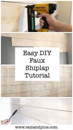 Shiplap Entryway, Do It Yourself Decoration, Film Decor, Shiplap Wall Diy, Diy Home Decor For Apartments, Tutorial Painting, Ship Lap, Diy Shiplap, Shiplap Walls