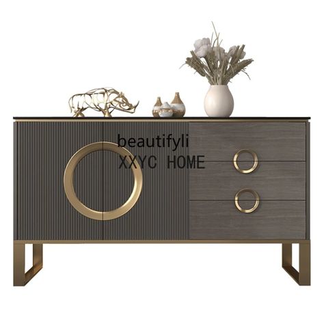 Light Luxury Sideboard Cabinet Italian Foyer Home Entry Entrance Cabinet Minimalist Storage Italian Foyer, Cabinet Minimalist, Minimalist Storage, Luxury Sideboard, Entrance Cabinet, Home Entry, Living Room Cabinets, Sideboard Cabinet, Sideboard