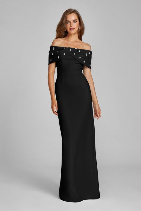 Coming Soon – Terijon.com Off Shoulder Elegant Dress, Off Shoulder Black Gown, Formal Winter Dresses For Wedding, Off Shoulder Dresses With Sleeves, Black Dress Elegant Long, Black Mother Of The Bride Dress, Off Shoulder Dress Outfit, Evening Dress Sleeves, One Off Shoulder Dress