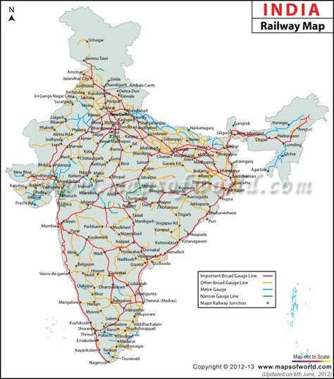 India Railway Map India World Map, India Railway, Map Of India, Train Map, Gangtok, Geography Map, Train Route, India Facts, India Map