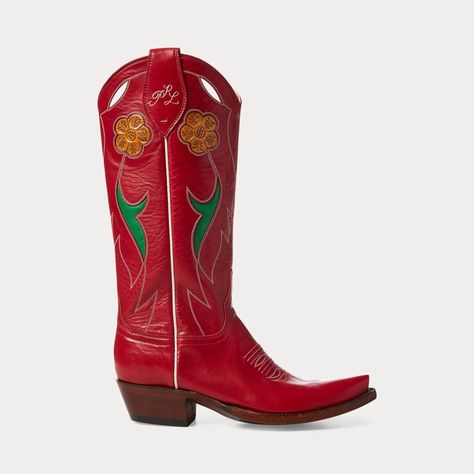 Polo Ralph Lauren | Selene Red Leather Cowboy Boot Cowboy Boot, Boot Collection, Red Leather, Leather Cowboy Boots, Cowboy Boots, Polo Ralph, Timeless Fashion, Classic Style, Polo Ralph Lauren