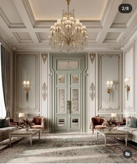 French Style Ceiling Design, Neo Classic Majlis, Classic Majlis, Neo Classical Interiors, Neoclassical Living Room, Majlis Design, Neoclassical Interior Design, Luxury Mansions Interior, Classical Interior