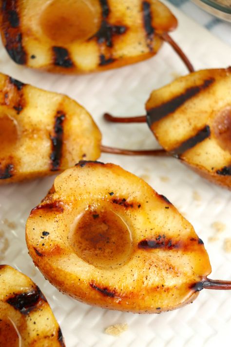 Grilled Pears, Smoked Pears Recipe, Smoked Pears, Grilled Pears Recipes, Grilled Pears Dessert, Grilled Pear Salad, Brie Pear Grilled Cheese, Peaches Grilled, Fresh Pear Recipes