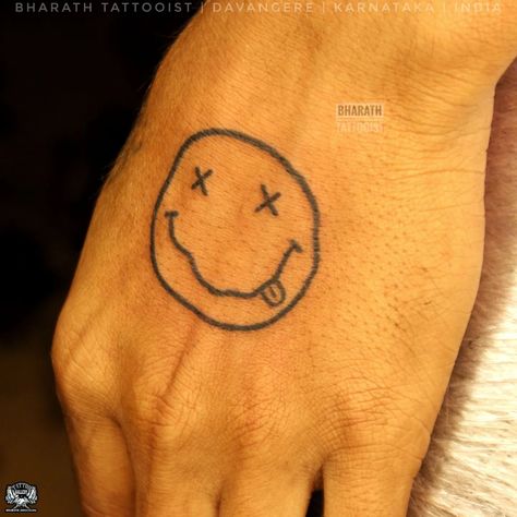 Smiley Emoji Tattoo Tattoo By Bharath Tattooist Appointments and Bookings Contact 8095255505 "Tattoo Gallery" 'Get Inked or Die Naked' #emojitattoos #smileytattoo #smileyemoji #smileyemojitattoo #trending #tattoos #tattoo #tattoos #tattoopic #bharathtattooist #bharathtattooartist #bharathstattoogallery #tattoogallery #hindinametattoos #mumbaitattoos #delhitattoo #davangeretattooartist #davangere #davangere Smiley Emoji Tattoo, Smiley Tattoo Design, Smiley Tattoo, Emoji Tattoo, Smiley Face Tattoo, H Tattoo, Trending Tattoos, Smiley Emoji, E Tattoo