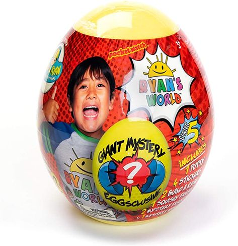 Amazon.com: RYAN'S WORLD Giant Mystery Egg Series 5: Toys & Games Ryans World, Nerf Accessories, Ryan Toys, Kids Youtube Channel, Egg Yellow, Healthy Halloween Snacks, Planet For Kids, Healthy Halloween, Novelty Toys