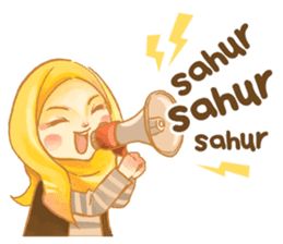 Annisa Hijab Girl : Ramadhan Edition – LINE stickers | LINE STORE Muslim Emoji, Emoji People, Ramadhan Quotes, Ramadan Kareem Pictures, Quotes Lucu, Cinta Quotes, Ramadan Greetings, Ramadan Day, Islamic Cartoon