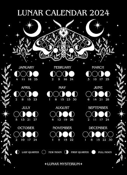 A magical lunar calendar to plan your 2024 under the beautiful moon. Chalk Marker, Moon Calendar, Lunar Calendar, Chalk Markers, Beautiful Moon, Calendar 2024, Craft Business, Book Of Shadows, Moth