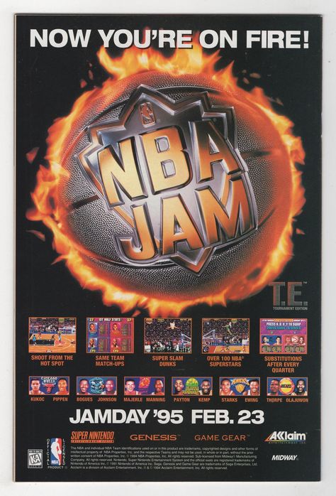 NBA Jam Video Game Comic Book Ad Y2k Gaming, Book Ads, Super Nintendo Games, Nba Jam, Arcade Video Games, Adventures Of Superman, Retro Video, Classic Video Games, Retro Videos