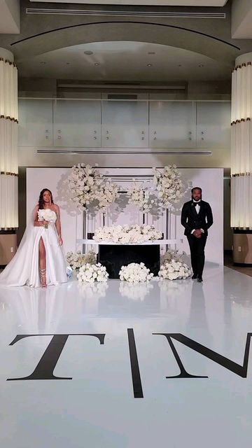 Washington DC Area Event Production Dance Floor Lighting Draping on Instagram: "This was 🔥🔥Congratulations to our beautiful couple Tia'Lasha and Marquis @dainty_blush @dj_quis Wedding Planner @averyjo_ Decor @vividexperience Dancefloor, lighting, draping @thelightsourcecompany Venue @theschuylerdc #RichardsonVibeTheKnot" Wedding Dance Floor With Initials, Wedding Reception Dance Floor Props, Black And White Dance Floor Wedding, Wedding Dance Floor Ideas, Wedding Dance Floors, Wedding Reception Dance Floor, Wedding Dance Floor, Dance Floor Lighting, Wedding Extras