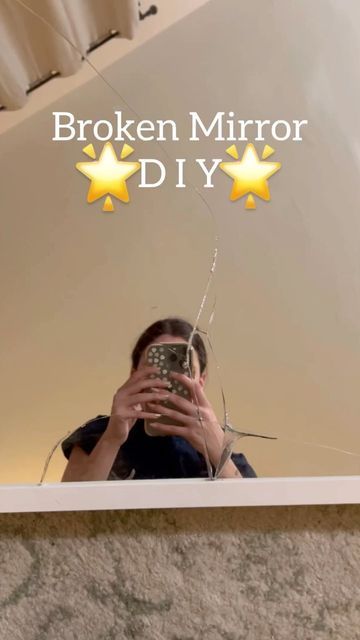 Broken Mirror Diy, Spiegel Diy, Diy Room Decor Videos, Broken Mirror, Diy Mirror, Room Diy, Diy Room Decor, Room Makeover, Home Diy