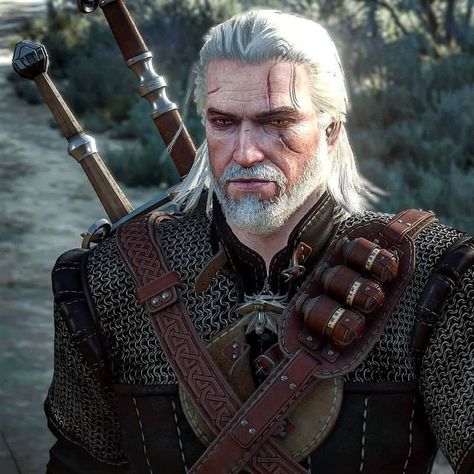 Geralt of Rivia Dandelion Witcher, Witcher Armor, Witcher 3 Art, Witcher 3 Geralt, The Witcher Wild Hunt, The Witcher Game, Fantasy Garb, The Witcher Geralt, Witcher Art