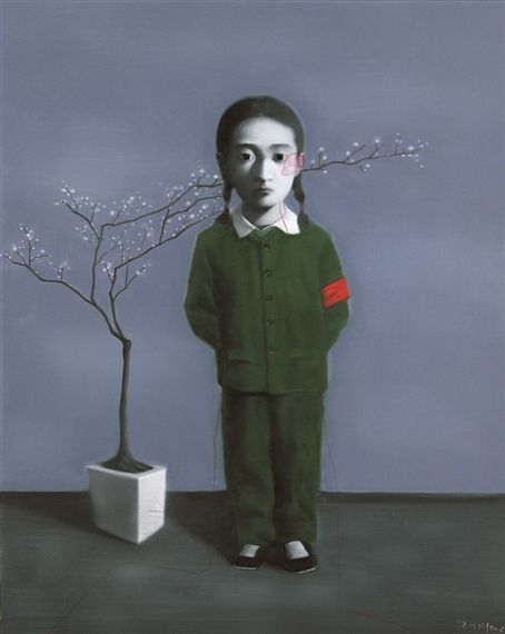 Artworks of Zhang Xiaogang (Chinese, 1958) | Girl and Tree Chinese Contemporary Art, Chinese Artwork, Art Chinois, Contemporary Portrait, Best Portraits, Usa Art, Artist Models, China Art, Art Model