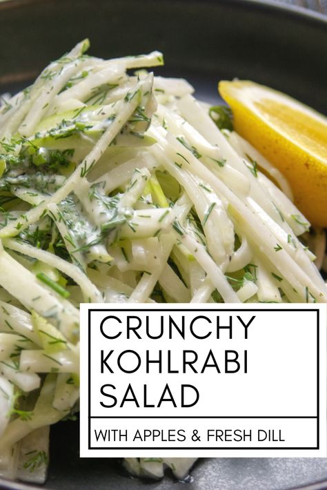 Kohlrabi Apple Slaw, What To Do With Kohlrabi, Recipes With Kohlrabi, Purple Kohlrabi Recipes, Kohlrabi Soup Recipes, Kohlrabi Greens Recipes, Kohlrabi Recipes Roasted, Kohlrabi Slaw Recipes, Vegan Kohlrabi Recipes