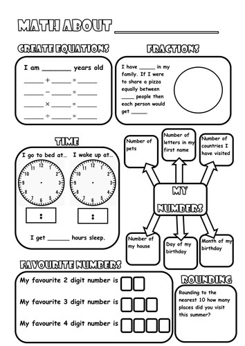 Math About Me 3rd Grade, Math About Me 4th Grade, Math Class Ideas, Math Get To Know You Activity, Ask Me A Number, Math All About Me, Numbers About Me, Back To School Math Activities, Poster Activity