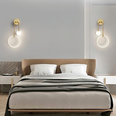 This wall sconce is the perfect light for your Scandinavian-inspired room. The clear light will brighten up any space, and the clean design of this sconce will add a touch of elegance to your decor. 
 What does it mean to set of 2? It simply means that there are two lights, each with the separate quantity indicated, in the order & packaged together. 
 Note:  There are two versions of this wall lamp. You can purchase the left-hand (Left) marked version or the right-hand (Right) marked version sep Bedroom Bedside Lamp, Iron Lamp, Color Changing Lights, Scandinavian Inspired, Led Wall Lights, Lamps Living Room, Led Wall, Clean Design, Small Furniture