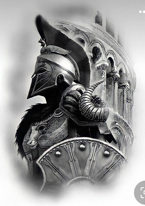 250+ Spartan Tattoos Designs and Ideas (2023) - TattoosBoyGirl Spartan Tattoos, Spartan Helmet Tattoo, Ancient Greek Design, Tattoo Espalda, Shield Tattoo, Roman Tattoo, Gladiator Tattoo, Soldier Tattoo, Helmet Tattoo