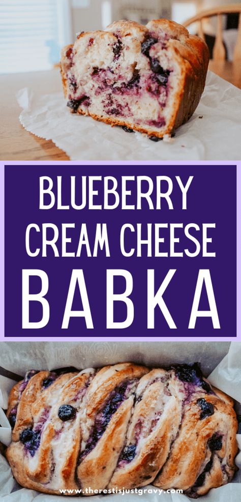 Blueberry Cream Cheese Babka, Cream Cheese Babka, Blueberry Cream Cheese Bread, Polish Babka, Cheese Babka, Sweet Yeast Dough, Babka Bread, Cream Cheese Bread, Babka Recipe