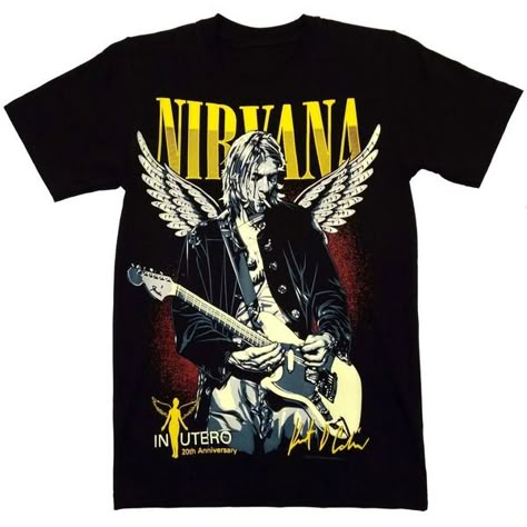 Nirvana's t-shirt Nirvana Clothes, Nirvana T Shirt, Nirvana Live, Nirvana Tshirt, Nirvana Tee, Rock Tshirt, Nirvana Shirt, In Utero, Roblox Ideas