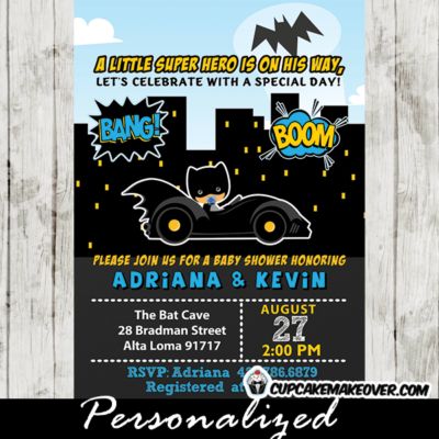 The Batman Birthday Party Is Ready To Be Eaten AA3 Batman Baby Shower Ideas, Cityscape Backdrop, Batman Baby Shower, Batman Invitations, Batman Baby, Superhero Baby Shower, Superhero Invitations, Batman Theme, Baby Batman