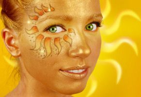 sun face paint | Recent Photos The Commons Getty Collection Galleries World Map App ... Sun Face Paint, Princess Crowns, Donna Dewberry, Face Paints, Kids Face Paint, Face Paintings, Japanese Tattoos, Sun Face, Art Japanese