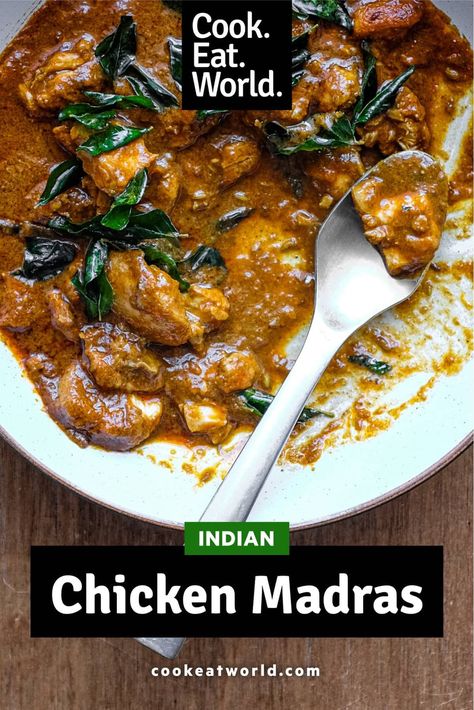 Curry Chicken Recipes Indian, Lamb Madras, Madras Recipes, Chicken Recipes Indian, Chicken Madras, Madras Curry, Indian Bread, Asian Chicken, Best Meat