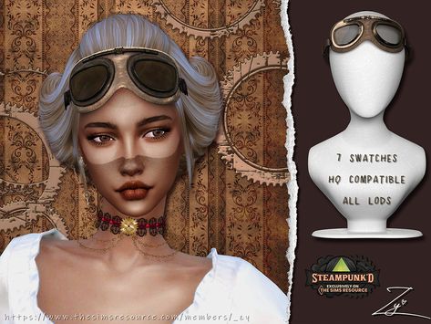 The Sims Resource - Steampunked goggles Sims 4 Aviator Glasses, Sims 4 Cc Scifi Clothing, Sims 4 Ticci Toby Cc, Sims 4 Cc Steampunk Goggles, Sims 4 Steampunk Cc Maxis Match, Ts4 Steampunk Cc, The Sims 4 Hats Cc, Steampunk Cc Sims 4, Sims 4 Goggles