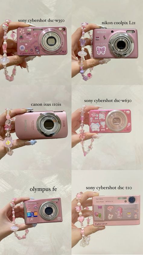 Digital Camera Decorated, Digi Cam Aesthetic, Cute Cameras, Digital Camera Aesthetic Photos, Cute Digital Camera, Digicam Aesthetic, Pink Digital Camera, Digi Camera, Surreal Images