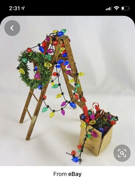 Diy Christmas Village Accessories, Diy Minatures, Scandinavian Life, Dolls Furniture, Christmas Tree Village, Christmas Diorama, Diy Christmas Village, Christmas Shadow Boxes, Mini Houses