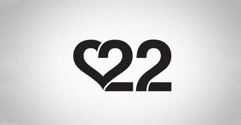 love 22 12 Logo Design Number, 22 Tattoo, Bad Logos, Number Graphic, Typography Card, Identity Project, Number Tattoos, Graphic Fashion, Johannesburg South Africa