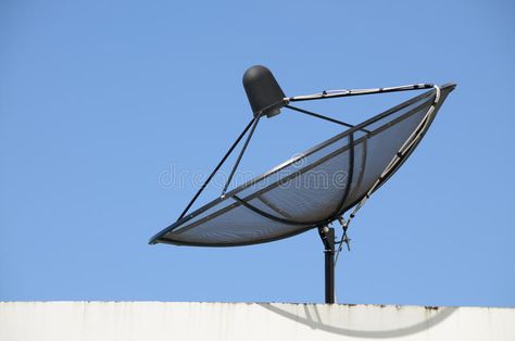 The satellite dish of cable tv. For home use on the roof of building , #ad, #cable, #dish, #satellite, #tv, #building #ad 1980s Tv, The Satellite, Satellite Dish, Satellite Tv, Cable Tv, The Roof, Roof, Design Art, Stock Images