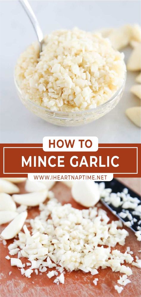 Minced garlic is a staple in so many recipes. Learn how to peel, slice, and mince garlic in just a few steps with this easy tutorial! How To Make Minced Garlic, Minced Garlic How To, How To Mince Garlic, Minced Garlic Recipes, Mashed Red Potatoes, Restaurant Style Salsa, Popular Appetizers, Recipes Learn, Garlic Knots