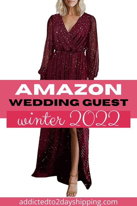 Looking for winter wedding guest dresses but don't want to spend a fortune? Try finding your winter wedding outfit ideas on Amazon fashion! I am doing an Amazon try on of all the best winter wedding guest dresses for 2022 from Amazon over on the blog so come check it out! Wedding Guest Fall Dress 2022, Guest Dress For Winter Wedding, Formal Wedding Guest Dress December, December Wedding Guest Dresses, Fall Wedding Guest Dresses 2022, Winter Wedding Cocktail Attire, Best Wedding Guest Dresses Amazon, Wedding Guest December Outfit, Semi Formal Wedding Attire For Guest Winter