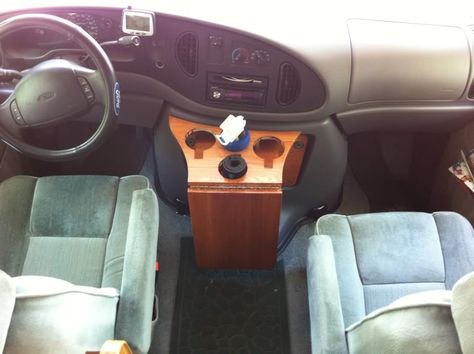 Van Center Console Ideas, Console Ideas, Conversion Van, Diy Rv, Rv Ideas, Happy Trails, Rv Stuff, Minivan, Van Conversion