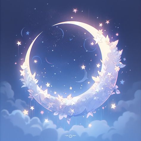 Moon Aesthetic Pfp, Cute Moon Wallpaper, Glow Overlay, Celestial Drawing, Moon Illustration Art, Blue Astronomy, Blanket Background, Moon Pfp, Digital Art Tutorial Beginner