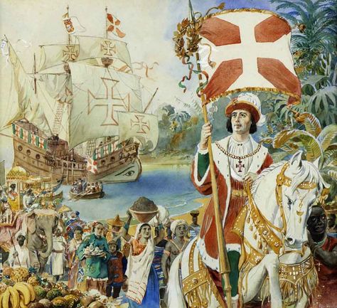 Portuguese age of discovery - 16th century Portuguese Conquistador, Spanish Aesthetic, Portuguese Empire, Portugal Aesthetic, Vintage Portugal, Portuguese Flag, Europe Culture, Spanish Inquisition, Age Of Discovery