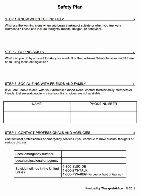 Seeking Safety Worksheets, Safety Plan Template, Safety Planning, Seeking Safety, Counseling Forms, Group Therapy Activities, Safety Plan, Counseling Worksheets, Relapse Prevention