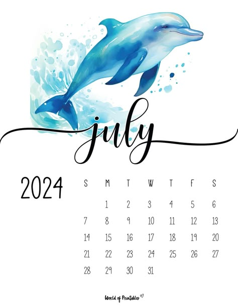 July 2024 Calendar Printable, July 2024 Calendar, July Calendar 2024, Calander Ideas, Inspirational Quotes Calendar, Printable Calendar Design, Summer Planning, Calendars 2024, 2024 Calendar Printable