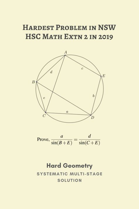 Systematic solution to hardest geometry question 16c in NSW HSC Math extension 2 exam 2019 | SureSolv Geometry Questions, Plane Geometry, Geometry Formulas, Geometry Problems, Physics Formulas, Math Questions, Hard Questions, Physics And Mathematics, Number Puzzles