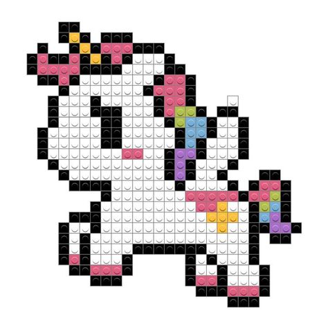 Unicorn Pixel Art, Pixel Art Animals, Unicorn Cross Stitch Pattern, Tiny Cross Stitch, Easy Pixel Art, Pixel Crochet, Animal Cross Stitch Patterns, Pola Kristik, Disney Cross Stitch