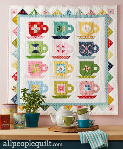 Simple Patchwork Quilt, Moda Fabric Quilts, American Patchwork And Quilting, Fun Quilt, Handi Quilter, Classic Quilts, Quilt Magazine, Sampler Quilts, My Tea